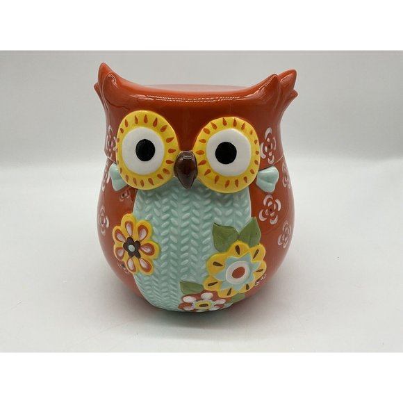 Colorful Owl Ceramic Cookie Jar Kitchen Storage Food Storage Farmhouse Decor - Picture 10 of 16